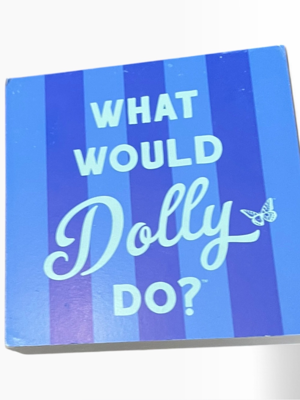 What Would Dolly Do? Blue Striped Decorative Wall Art